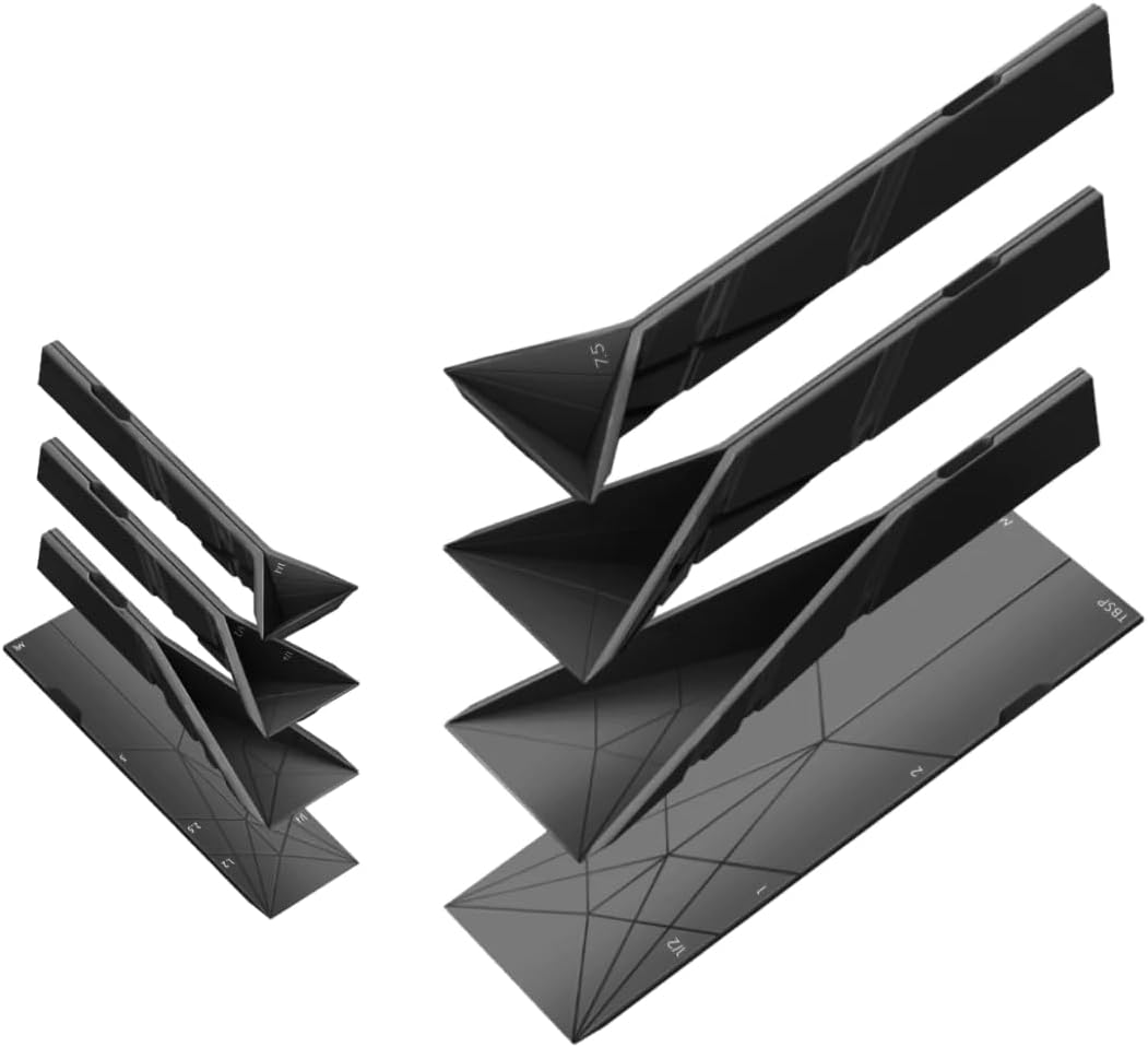 POLYGONS FLAT 3-IN-1 FOLDING MEASURING SPOONS