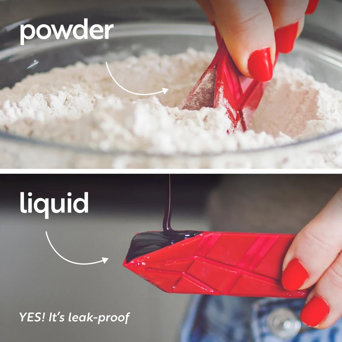 POLYGONS FLAT 3-IN-1 FOLDING MEASURING SPOONS