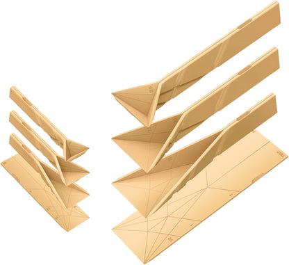 POLYGONS FLAT 3-IN-1 FOLDING MEASURING SPOONS